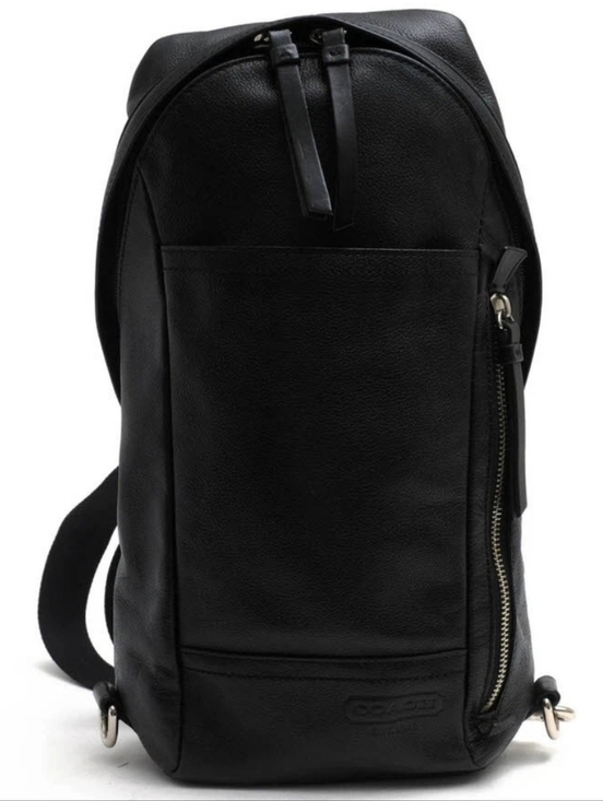 Coach Other - Coach 70617 Thompson Convertible Black Leather Sling Bag Backpack